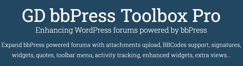 GD bbPress Toolbox Pro v.7.2 插件下载