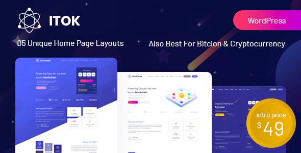 ITok v.1.1.26 –ICO 和加密货币 WordPress 主题下载