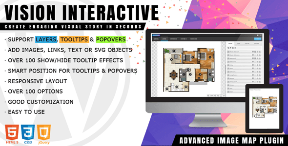 Vision Interactive v.1.12.2 – 适用于 WordPress 的图像映射生成器插件下载