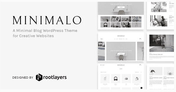 Minimalo v1.0.8 –用于创意网站下载的最小博客 WordPress 主题
