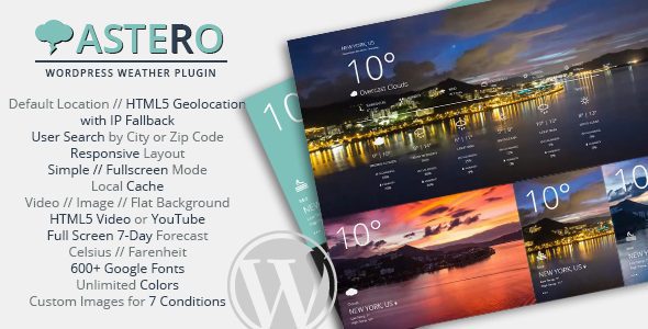 Astero v.2.1.0 – WordPress 天气插件下载