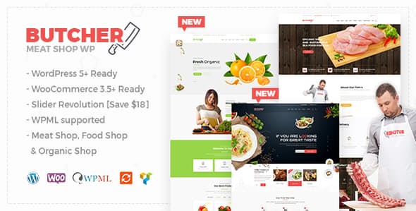 Butcher v.2.56 – 肉类，有机商店 Woocommerce WordPress 主题下载