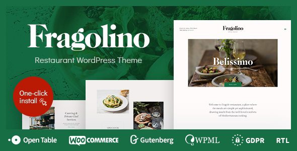 Fragolino v.1.0.8 – 一个精致的餐厅WordPress主题下载