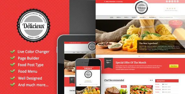 Delicieux – v1.3.4 餐厅 WordPress 主题下载