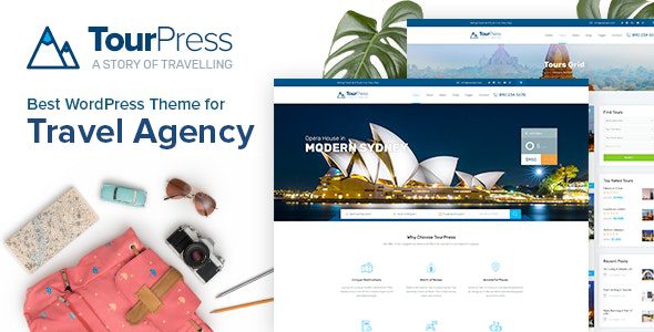 TourPress v.1.2.5 – 旅行预订 WordPress 主题下载