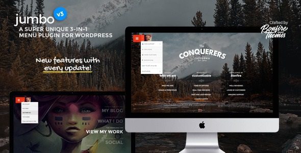 Jumbo v3.8 WordPress全屏菜单插件下载