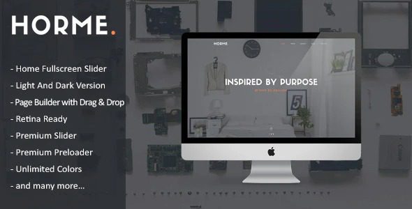 Horme v.1.0 – 干净的单页WordPress主题下载