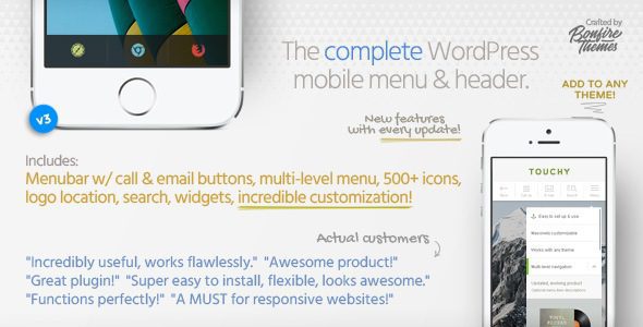 Touchy v5.0.0 – WordPress 移动菜单插件下载