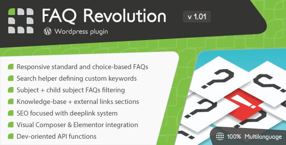 FAQ Revolution v2.4.2 – WordPress常见问题插件下载