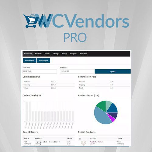 WC Vendors Pro v.2.0.9 – Shop Inside WordPress 多供应商平台商店插件下载