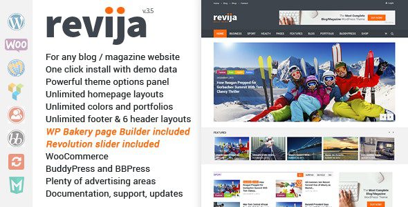 Revija v3.9 – 博客和新闻 WordPress 主题下载