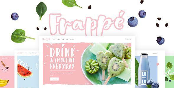 Frappé v1.8 – 冰沙，果汁和有机食品WordPress主题下载