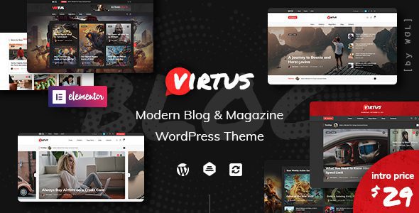 Virtus v.1.2.4 – 现代博客和杂志 WordPress 主题下载