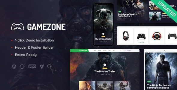 Gamezone v.1.1.11 – 游戏博客和商店 WordPress 主题下载