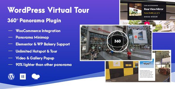 WordPress Virtual Tour 360 Panorama Plugin v1.2.1 全景VR浏览插件下载