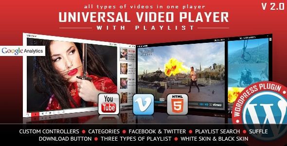 Universal Video Player v3.8.6 – 视频播放器WordPress插件下载