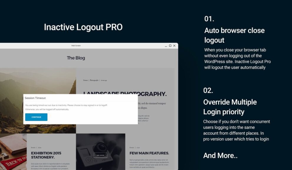 Inactive Logout Pro v1.1.13 插件下载