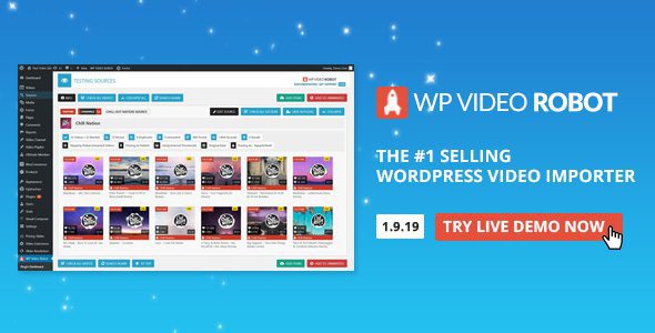 WordPress Video Robot v1.17.0 – 终极视频导入器插件下载