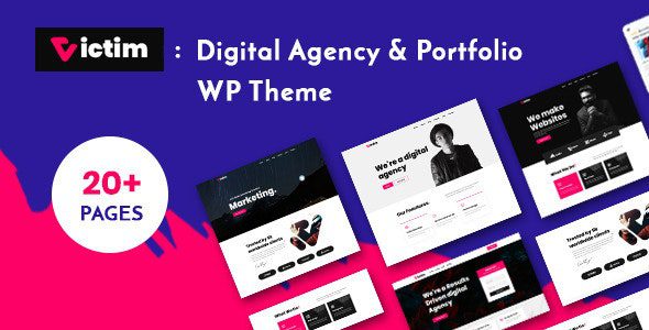 Victim v2.0.0 数字代理和投资组合WordPress 主题下载