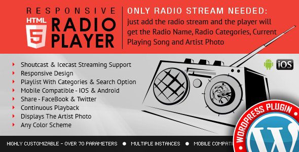 Radio Player Shoutcast & Icecast v4.4.9 广播播放器插件下载