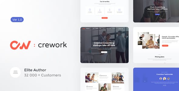 Crework v1.1.9 共享办公和创意空间 WordPress 主题下载