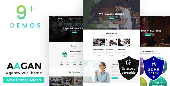 Aagan v3.6 – Startup Business Agency WordPress 主题下载
