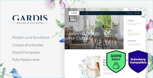 Gardis v1.2.11 百叶窗和窗帘工作室及商店 WordPress 主题下载