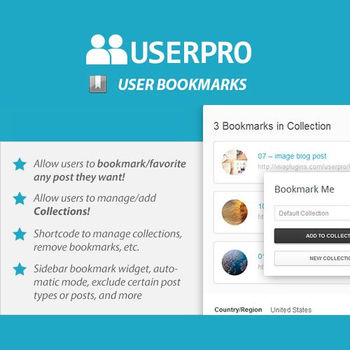 UserPro – WordPress User Bookmarks Add-on v4.0.2 插件下载
