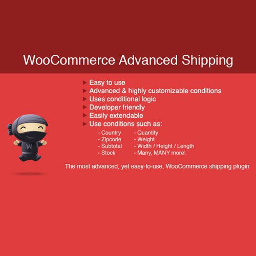 WooCommerce Advanced Shipping v.1.1.5 高级物流配置插件下载