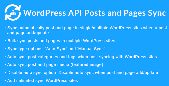 WordPress API Posts and Pages Sync with Multiple WordPress Sites v1.8.1 帖子和页面同步到其他网站多站点内容同步插件