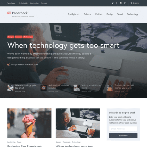 Array Themes Paperback WordPress Theme 1.8.1
