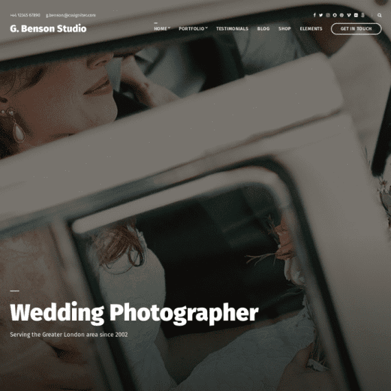CSS Igniter Benson Photography WordPress Theme 1.6.5 摄影师主题下载