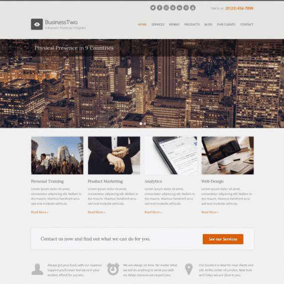 CSS Igniter BusinessTwo Portfolio / Business WordPress Theme 1.7.2
