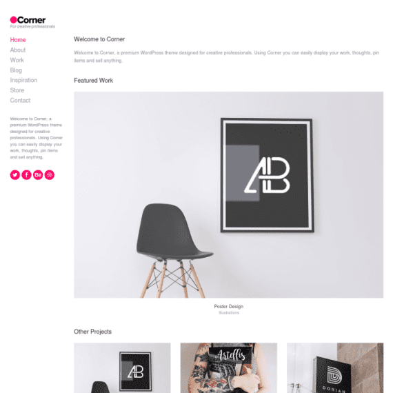 CSS Igniter Corner Creative WordPress Theme 3.1.3 主题下载
