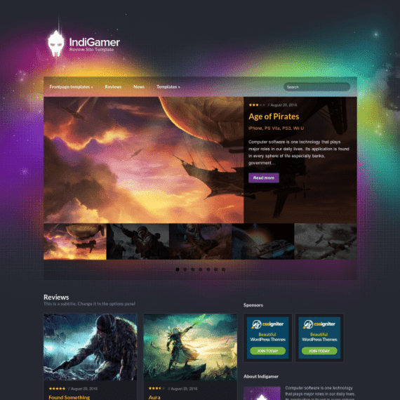 CSS Igniter IndiGamer WordPress Theme 1.9