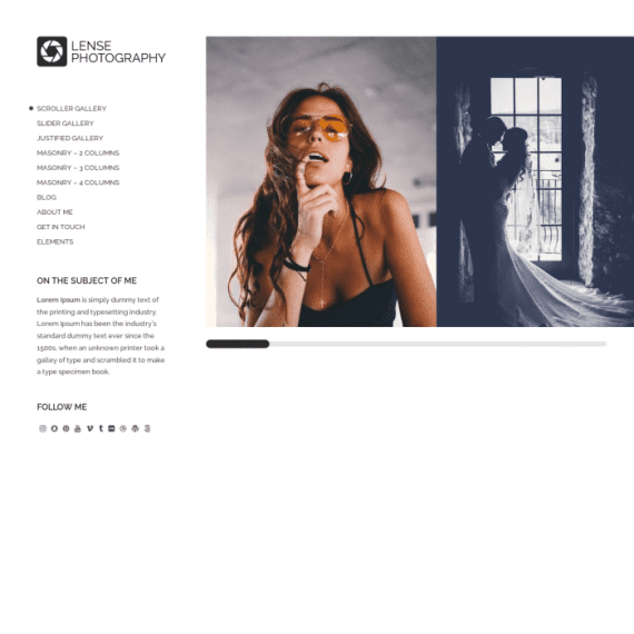 CSS Igniter Lense Photography WordPress Theme 1.2.3 摄影主题下载