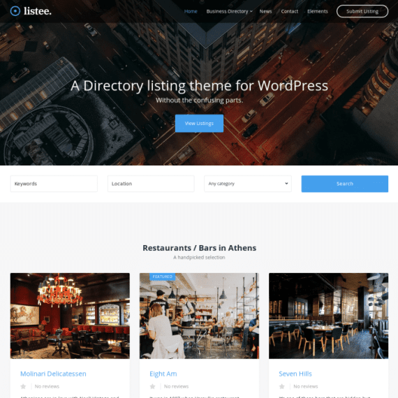 CSS Igniter Listee Directory Listing Theme 1.6.1 目录列表主题下载