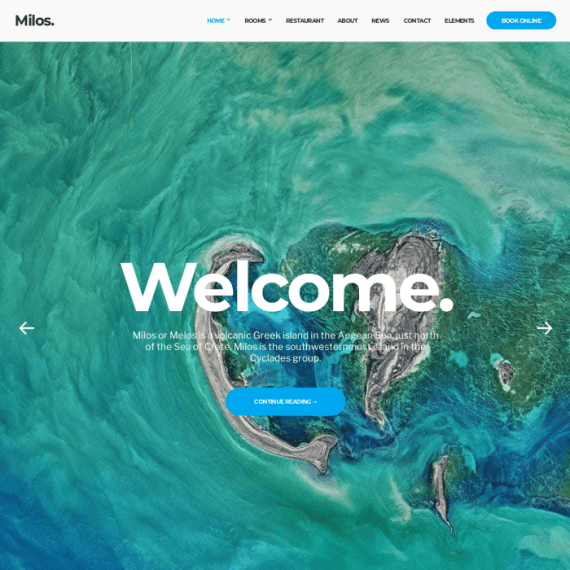 CSS Igniter Milos Hotel WordPress Theme 1.2.2 主题下载