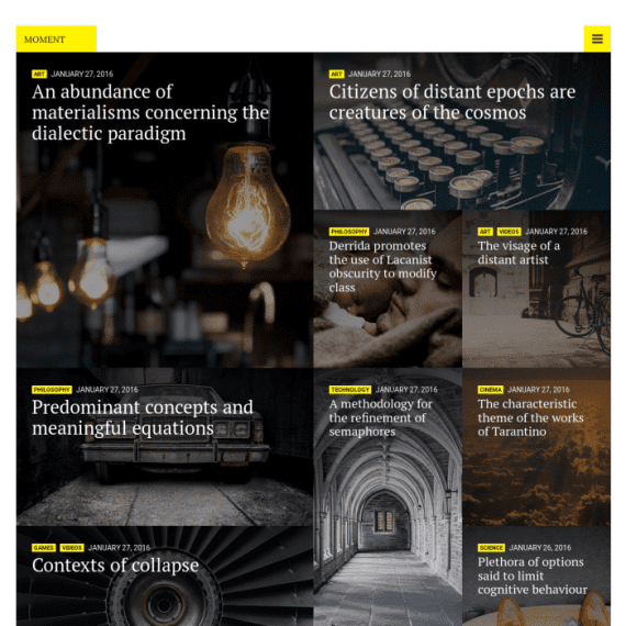 CSS Igniter Moment Blogging WordPress Theme 1.6.0 博客主题下载