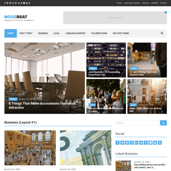 CSS Igniter Noozbeat Magazine WordPress Theme 1.3.1