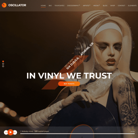 CSS Igniter Oscillator Music WordPress Theme 1.5.2