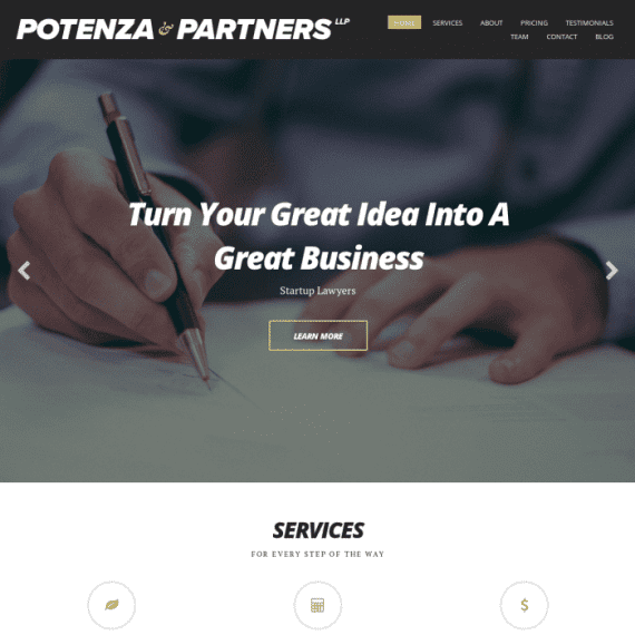 CSS Igniter Potenza One Page WordPress Theme 1.4.1 主题下载