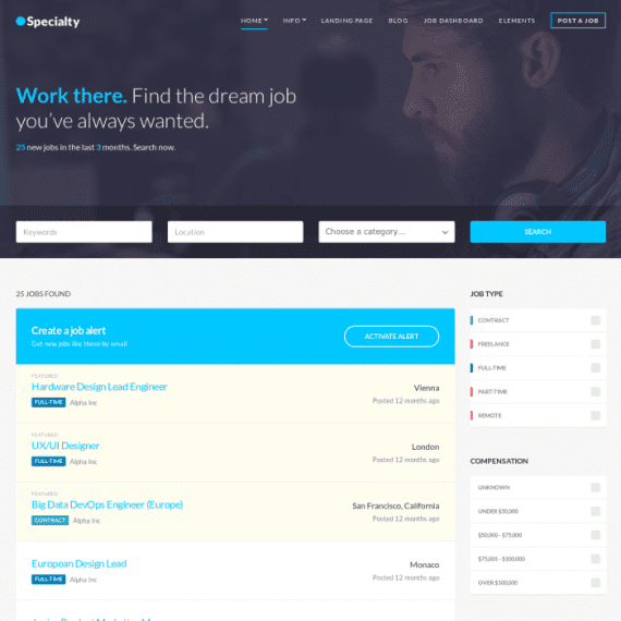 CSS Igniter Specialty Job Board WordPress Theme 1.4.1