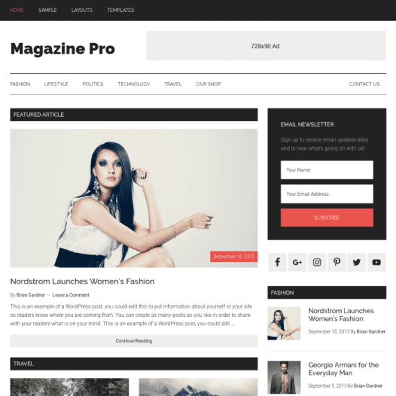 StudioPress Magazine Pro 3.7.2 创世纪 WordPress 主题下载