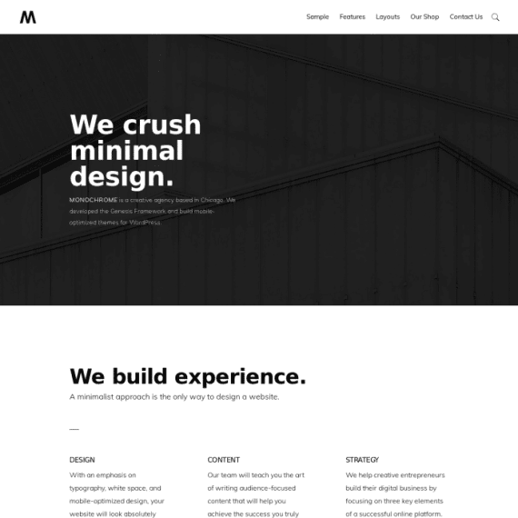 StudioPress Monochrome Pro WordPress Theme 1.6.2 主题下载