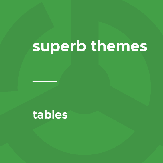 Superb Tables (plugin) 109.0 表格插件下载
