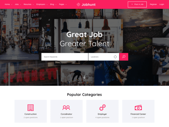 Jobhunt 2.2.3 – WP Job Manager 的求职招聘WP 主题下载