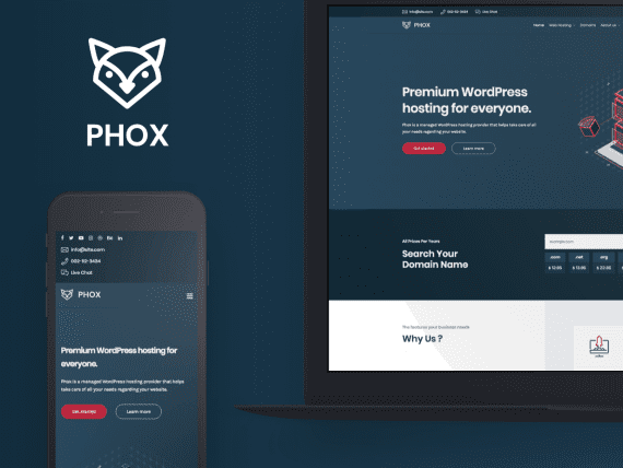 Phox 2.5.1 – 托管 WHMCS 主题破解版下载