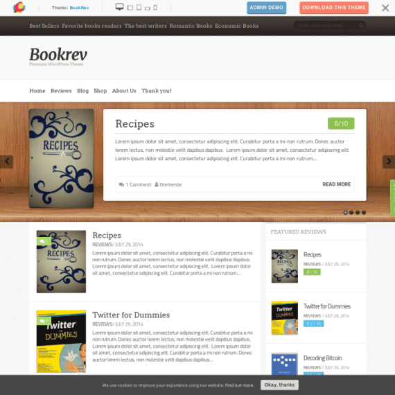 ThemeIsle BookRev WordPress Theme 1.1.8