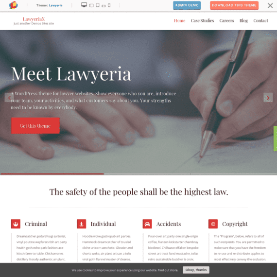 ThemeIsle Lawyeria WordPress Theme 1.3.8